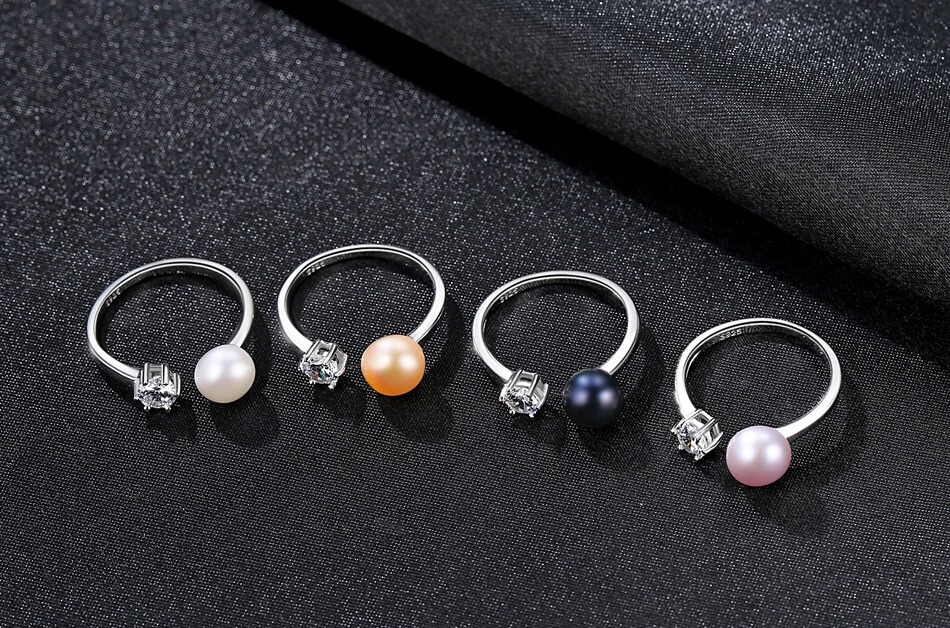 Niche Adjustable Freshwater Pearl Rings Sterling Silver 1