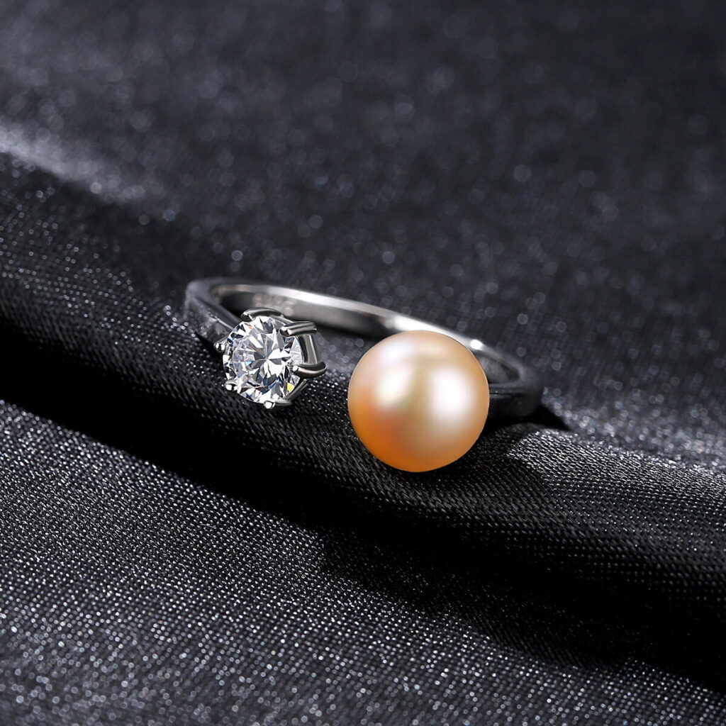 Niche Adjustable Freshwater Pearl Rings Sterling Silver - Afbeelding 6