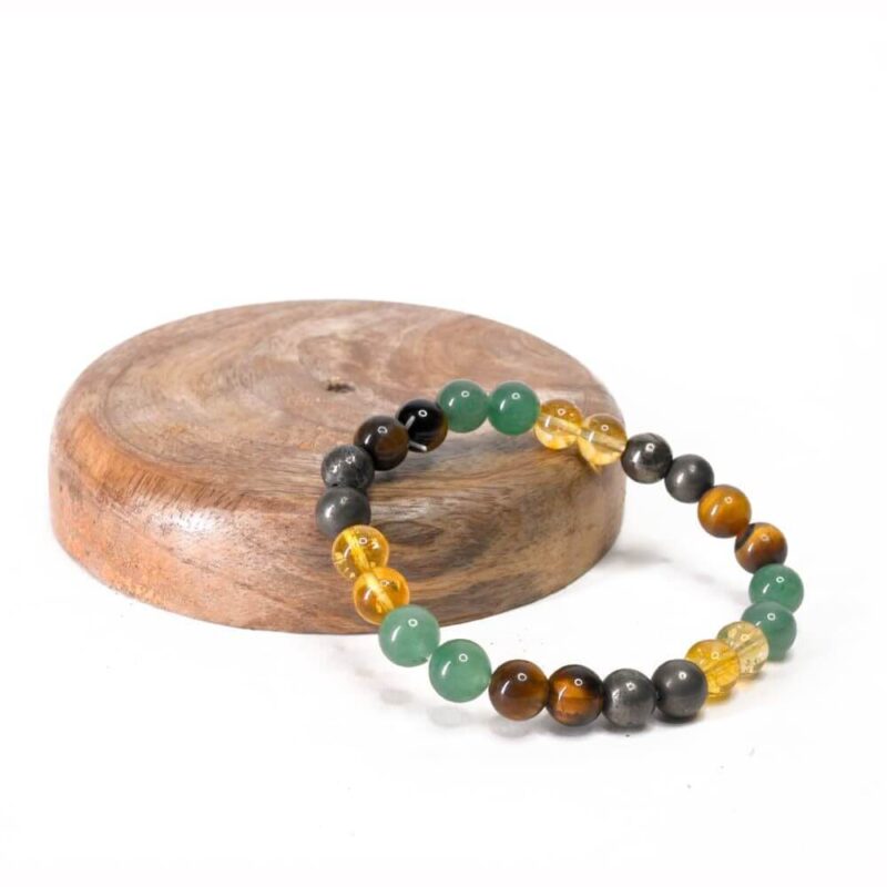 Simple Mixed Color Elastic Crystal Bracelet for Men 2