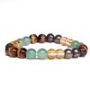 Simple Mixed Color Elastic Crystal Bracelet for Men