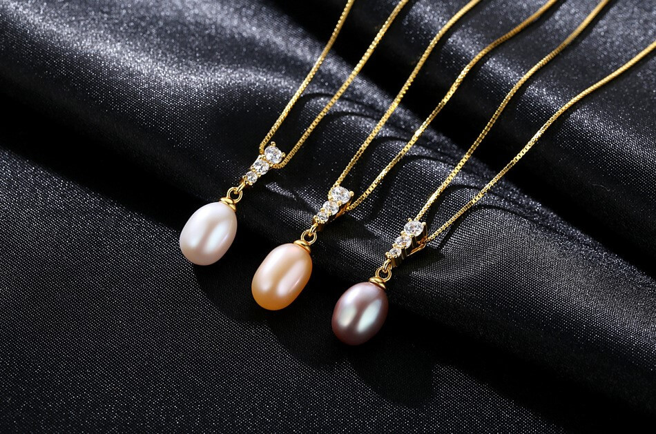 Stylish S925 Cubic Zirconia Pearl Necklace 7