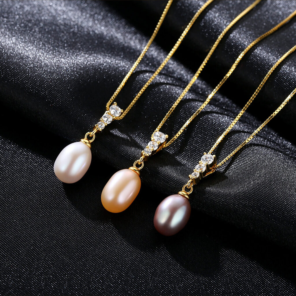 Stylish S925 Cubic Zirconia Pearl Necklace - Afbeelding 3