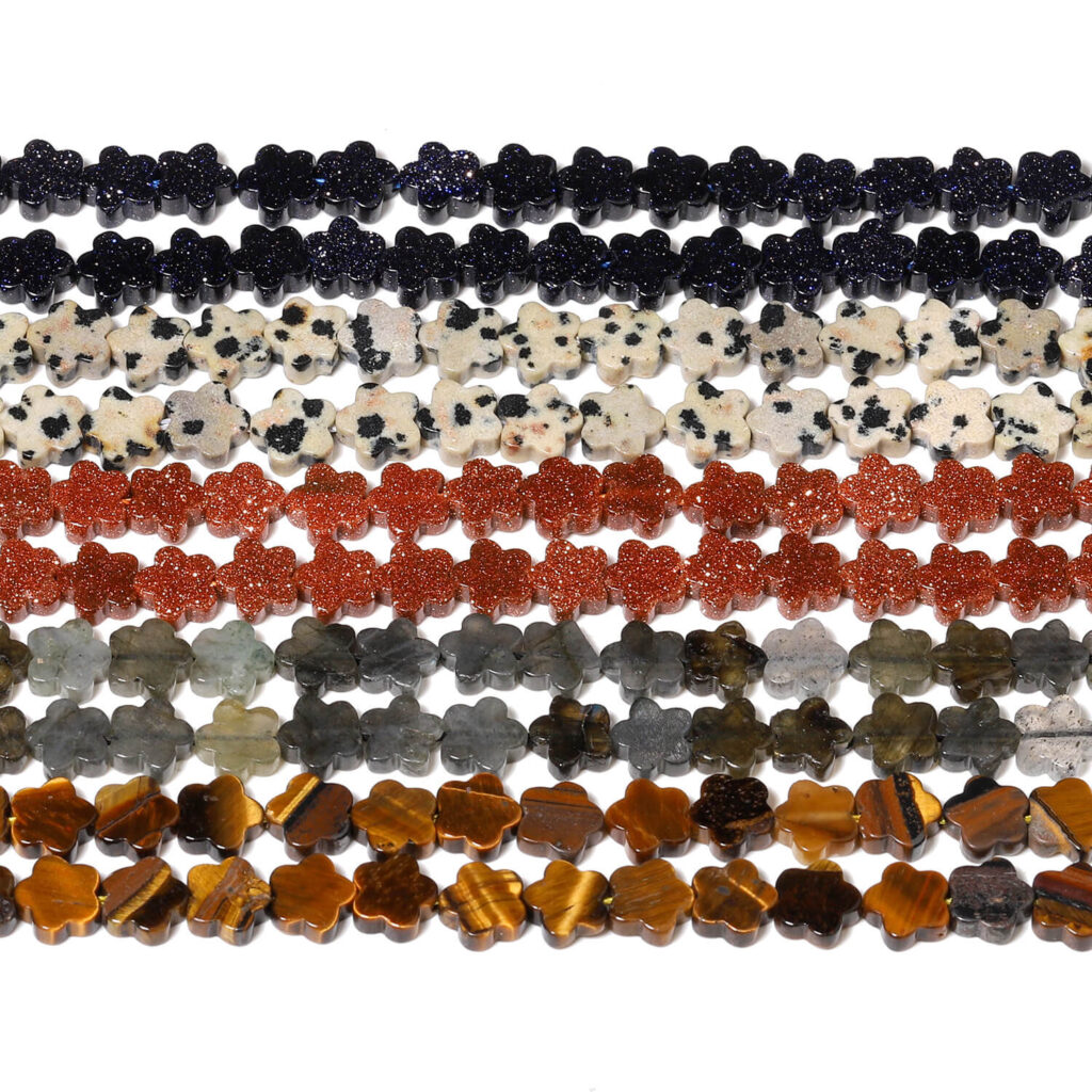 30Pcs 6mm Flower Gemstone Beads Wholesale - Imagen 4