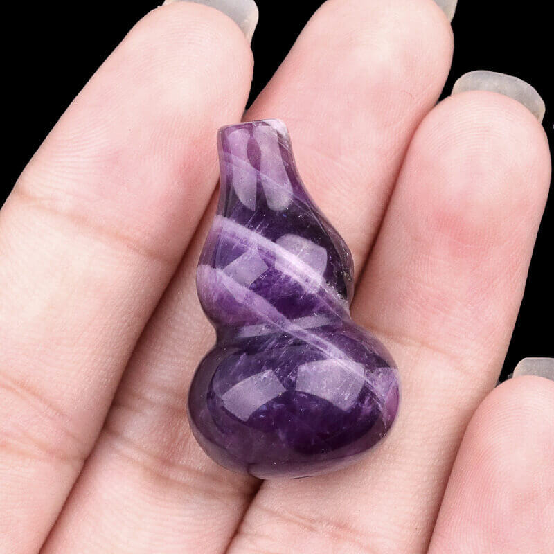 1Pc 30mm Gourd Crystal Hole-Free Calabash Carvings - Image 7