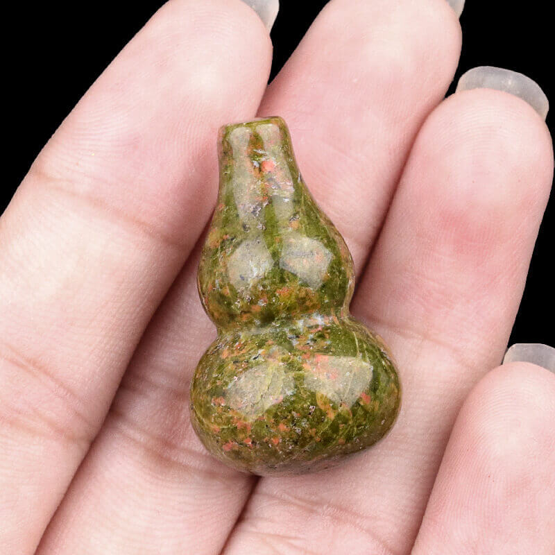 1Pc 30mm Gourd Crystal Hole-Free Calabash Carvings - Image 12