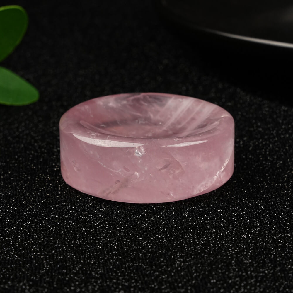 1Pc Rose Quartz Bowl Crystal Cleansing Bowl SHOW