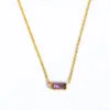 February Birthstone Necklace Gold Plated