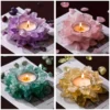 Citrine, Rose Quartz, Fluorite, Amethyst  Artificial Crystal Candle Holder  (1)
