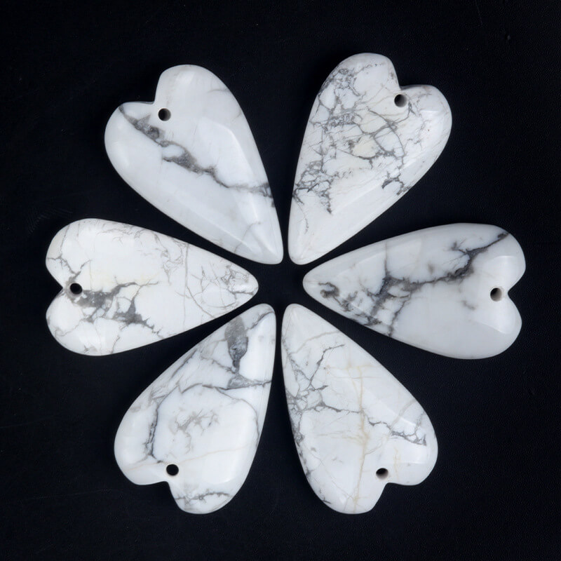 Slim Heart Shaped Rose Quartz Crystal with Hole DIY Accessories – Image 6