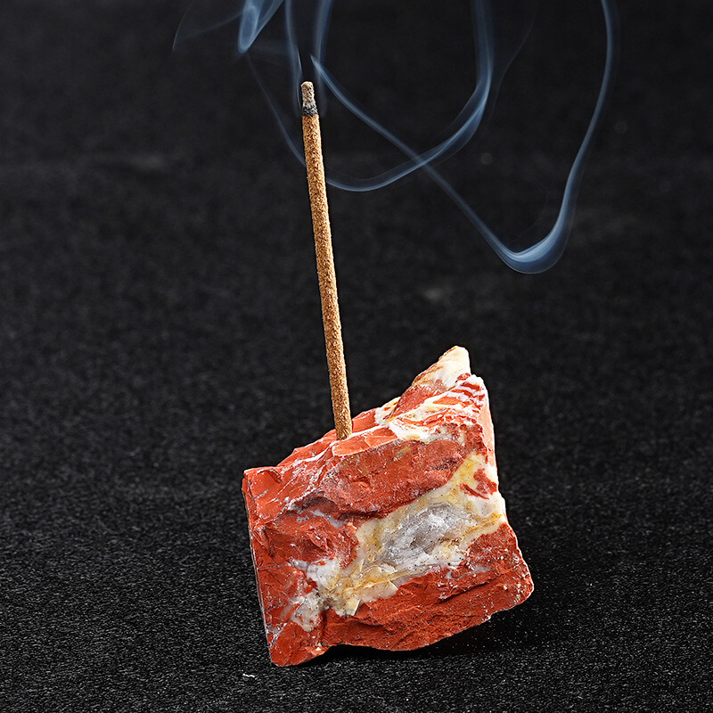 Natural Raw Stone Crystal Incense Stick Holder Fragrant Plug 13