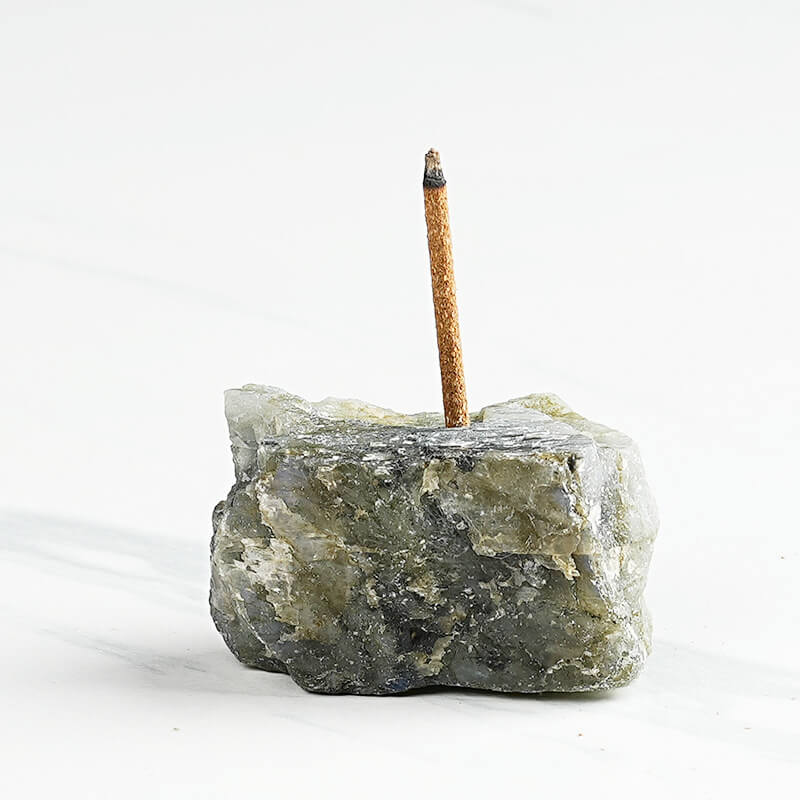 Natural Raw Stone Crystal Incense Stick Holder Fragrant Plug - immagine 18