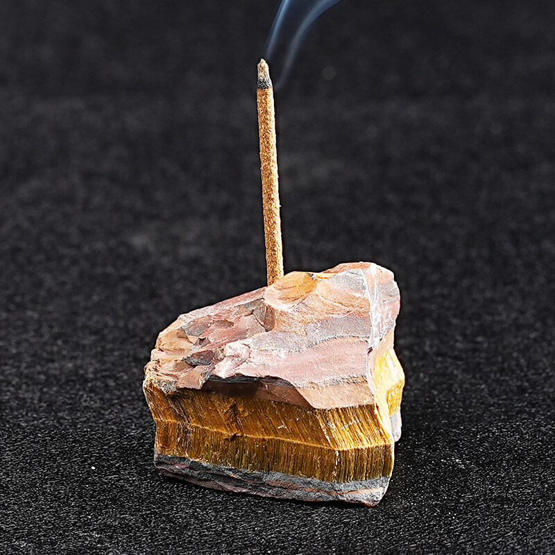 Natural Raw Stone Crystal Incense Stick Holder Fragrant Plug 16