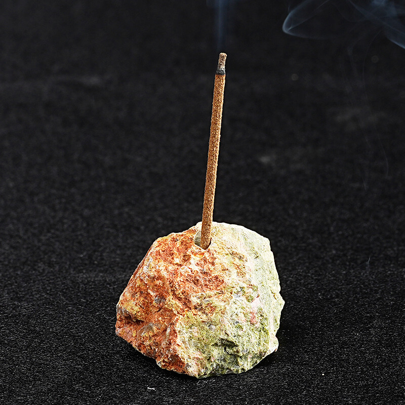 Natural Raw Stone Crystal Incense Stick Holder Fragrant Plug - immagine 16
