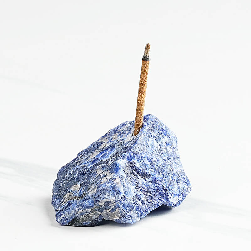 Natural Raw Stone Crystal Incense Stick Holder Fragrant Plug - immagine 15
