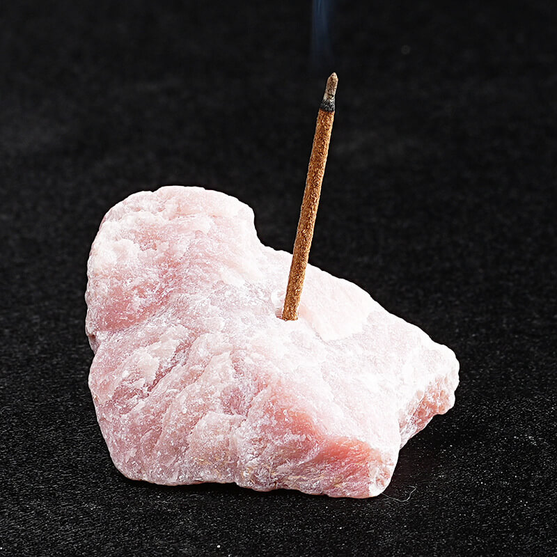Natural Raw Stone Crystal Incense Stick Holder Fragrant Plug - immagine 14