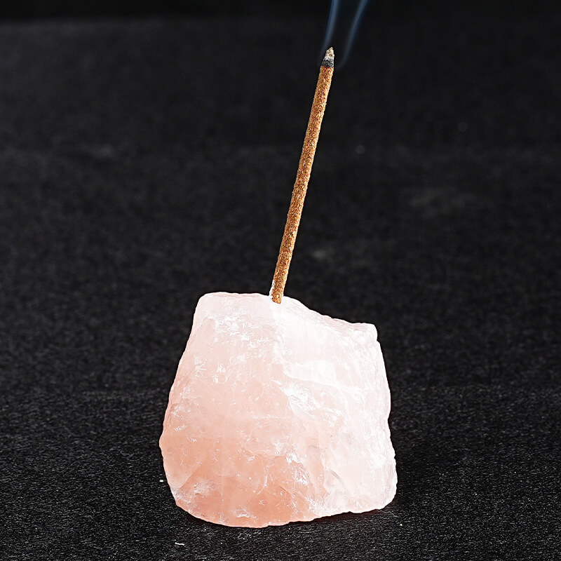 Natural Raw Stone Crystal Incense Stick Holder Fragrant Plug - immagine 5