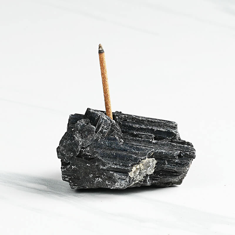 Natural Raw Stone Crystal Incense Stick Holder Fragrant Plug - immagine 6