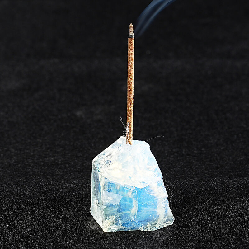 Natural Raw Stone Crystal Incense Stick Holder Fragrant Plug - immagine 7