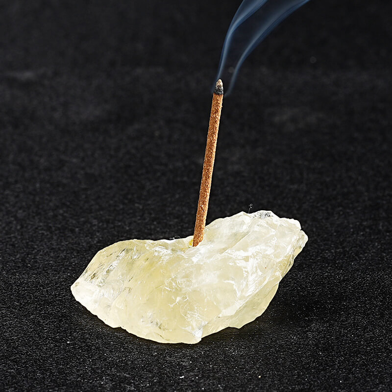 Natural Raw Stone Crystal Incense Stick Holder Fragrant Plug - immagine 8