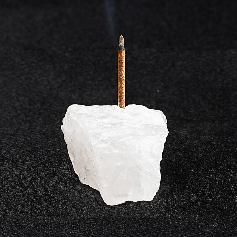 Natural Raw Stone Crystal Incense Stick Holder Fragrant Plug - immagine 9