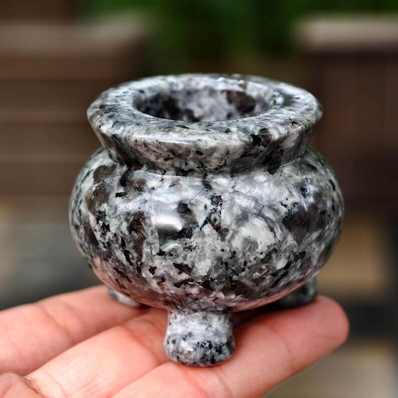 Natural Yooperlite Crystal Cave Incense Burner