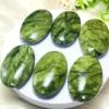 Oval-Shaped Serpentine Palm Stone Green Jasper (7)