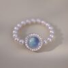 Vintage Style S925 Sterling Silver Pearl and Aquamarine Ring (3)