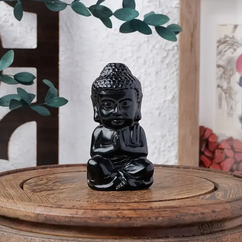 عرض بديل لـ  Youngsters Black Obsidian Buddha Carving Craft 