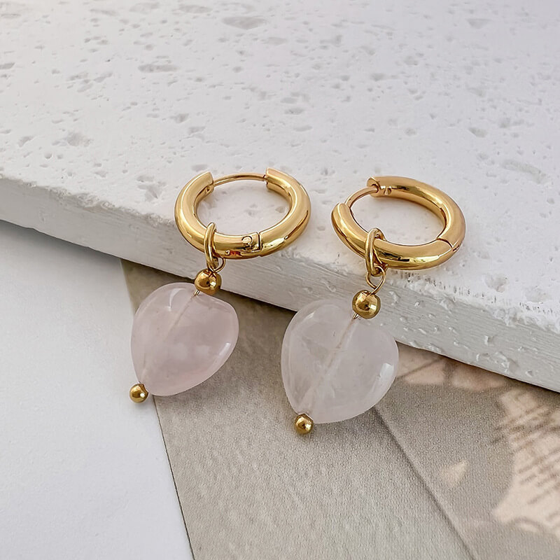 Alternative view of 7 Types Heart Pendant Crystal Drop Earrings Collection