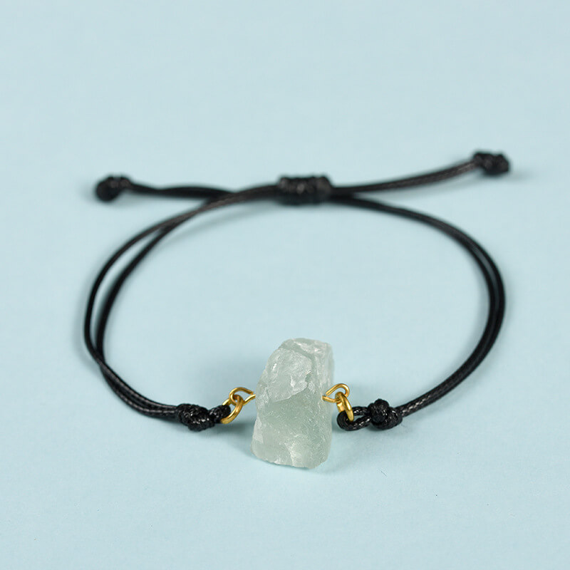 Leather Strap Crystal Raw Stone Bracelets Collection - 画像 (9)