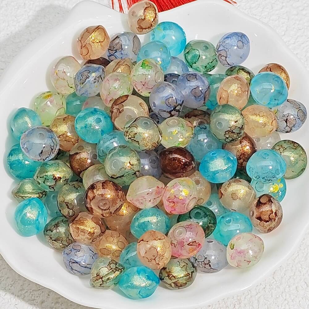 8*10mm UFO Shape Glass Drum Beads Bulk의 다른 보기