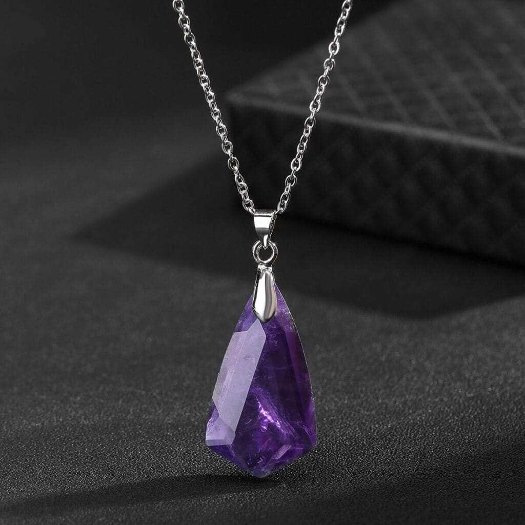 Faceted Crystal Pendant Necklace Bulk 6
