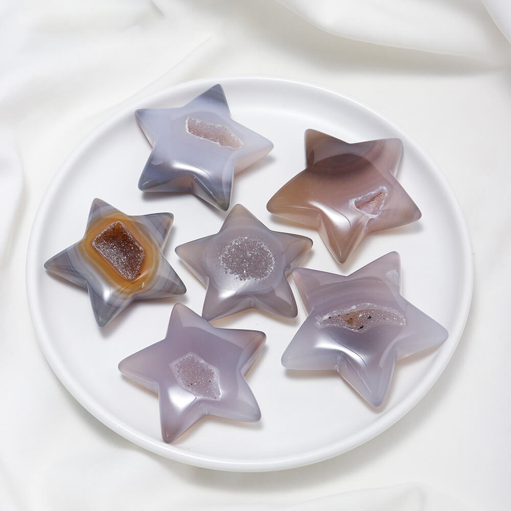 عرض بديل لـ Natural Polished Agate Geode Star Wholesale Healing Reiki