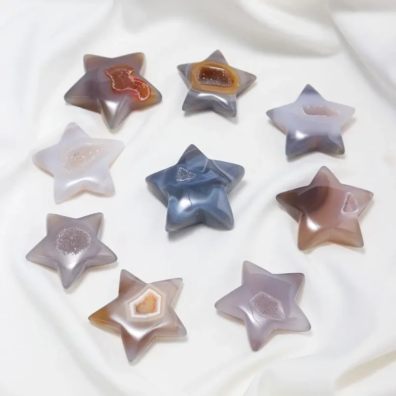 Natural Polished Agate Geode Star Wholesale Healing Reiki 2