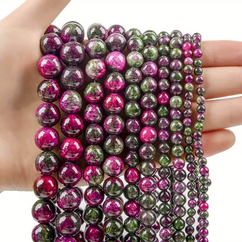 Round Green Red Persian Loose Semi Precious Stones for Jewelry Making