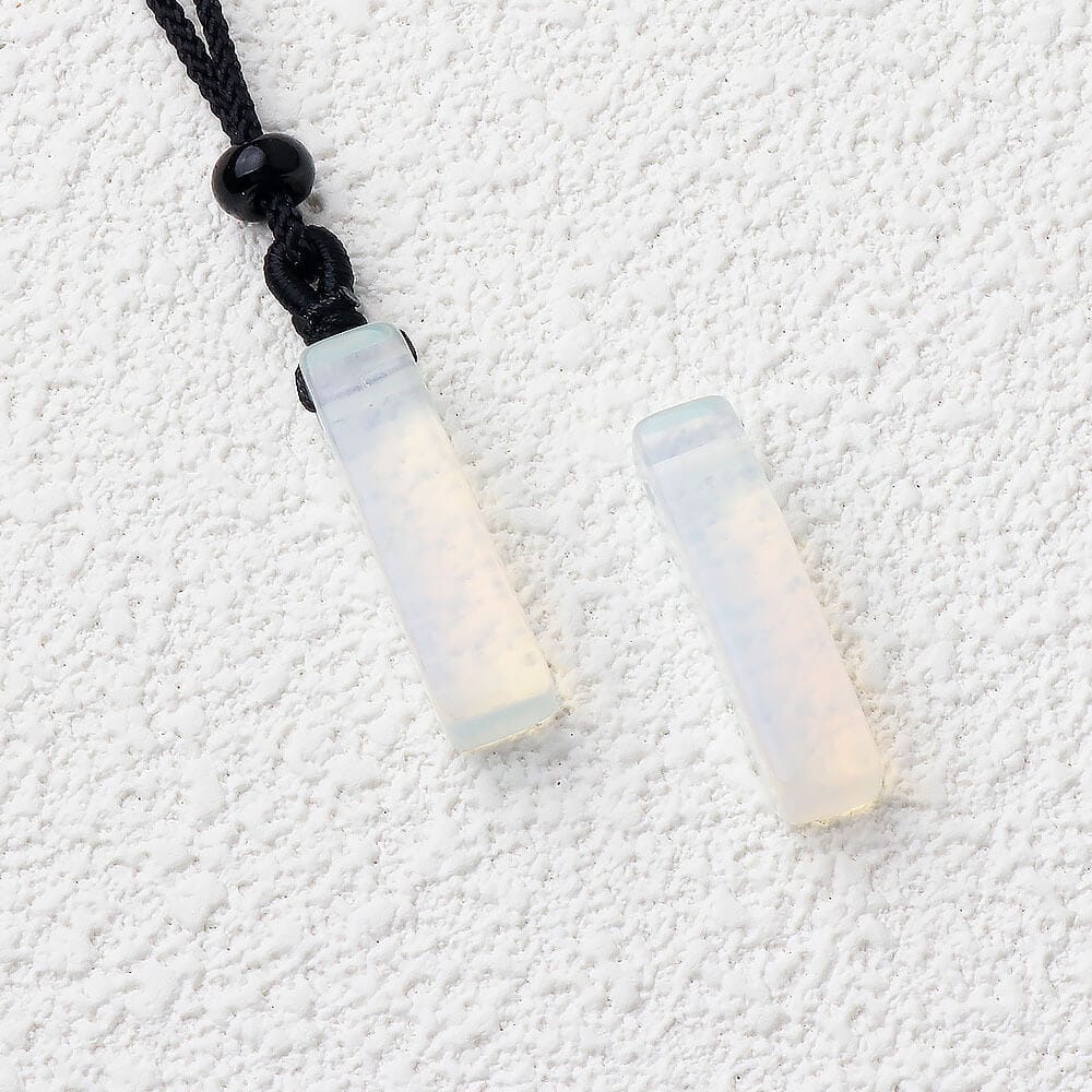 Semi Precious Gemstone Amethyst Bar Necklace - Image 12