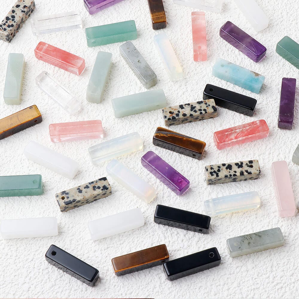 Alternative view of Semi Precious Gemstone Amethyst Bar Necklace