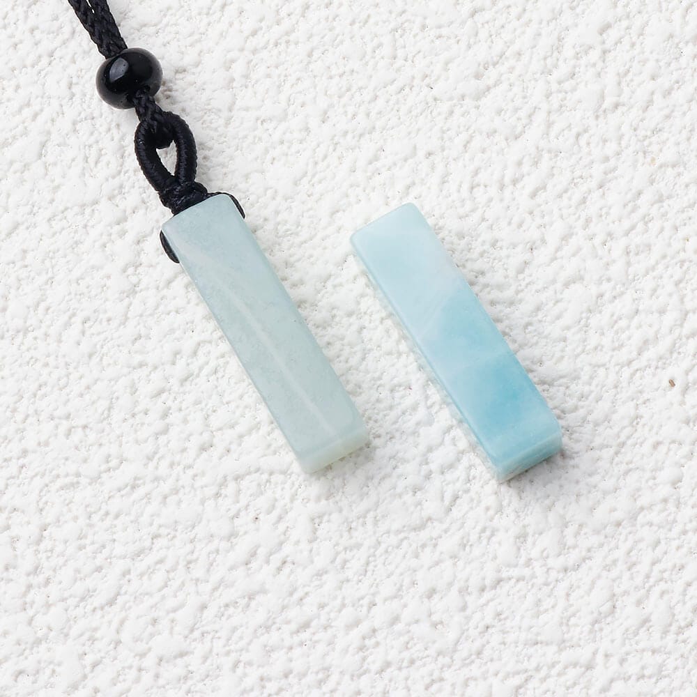 Semi Precious Gemstone Amethyst Bar Necklace - Image 7