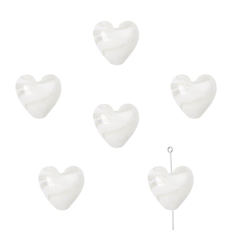 10PCS Stripe Heart Czech Glass Beads Wholesale - الصورة 15