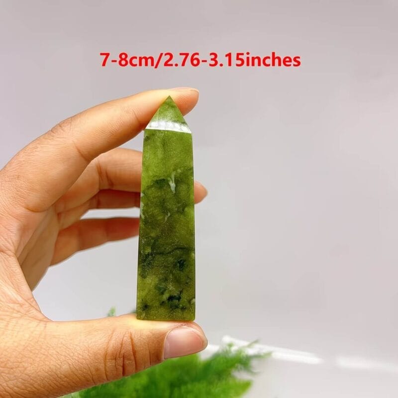 Green Hsiuyen Jade Serpentine Obelisk Tower 6