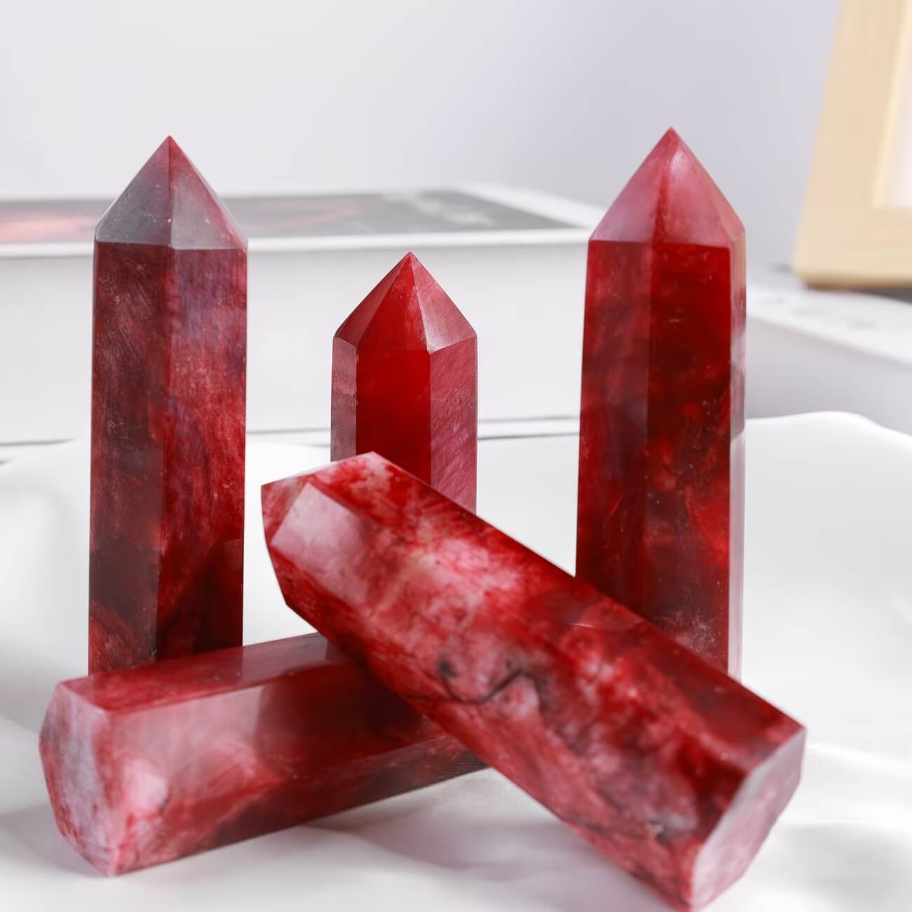 Polished Red Moonstone Tower