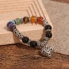 Vintage Heart Charm Colorful Yoga Bracelet