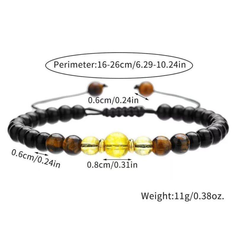 Weaving Tiger Eye Citrine Beads Bracelet 4