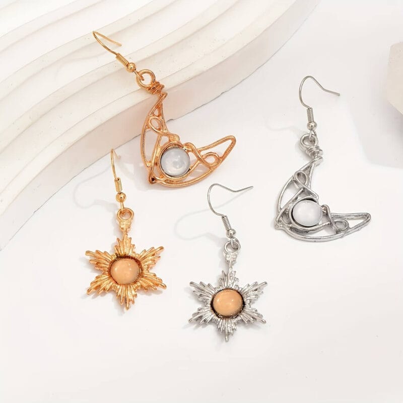 gold moon and star earrings 3