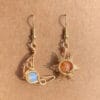 gold moon and star earring