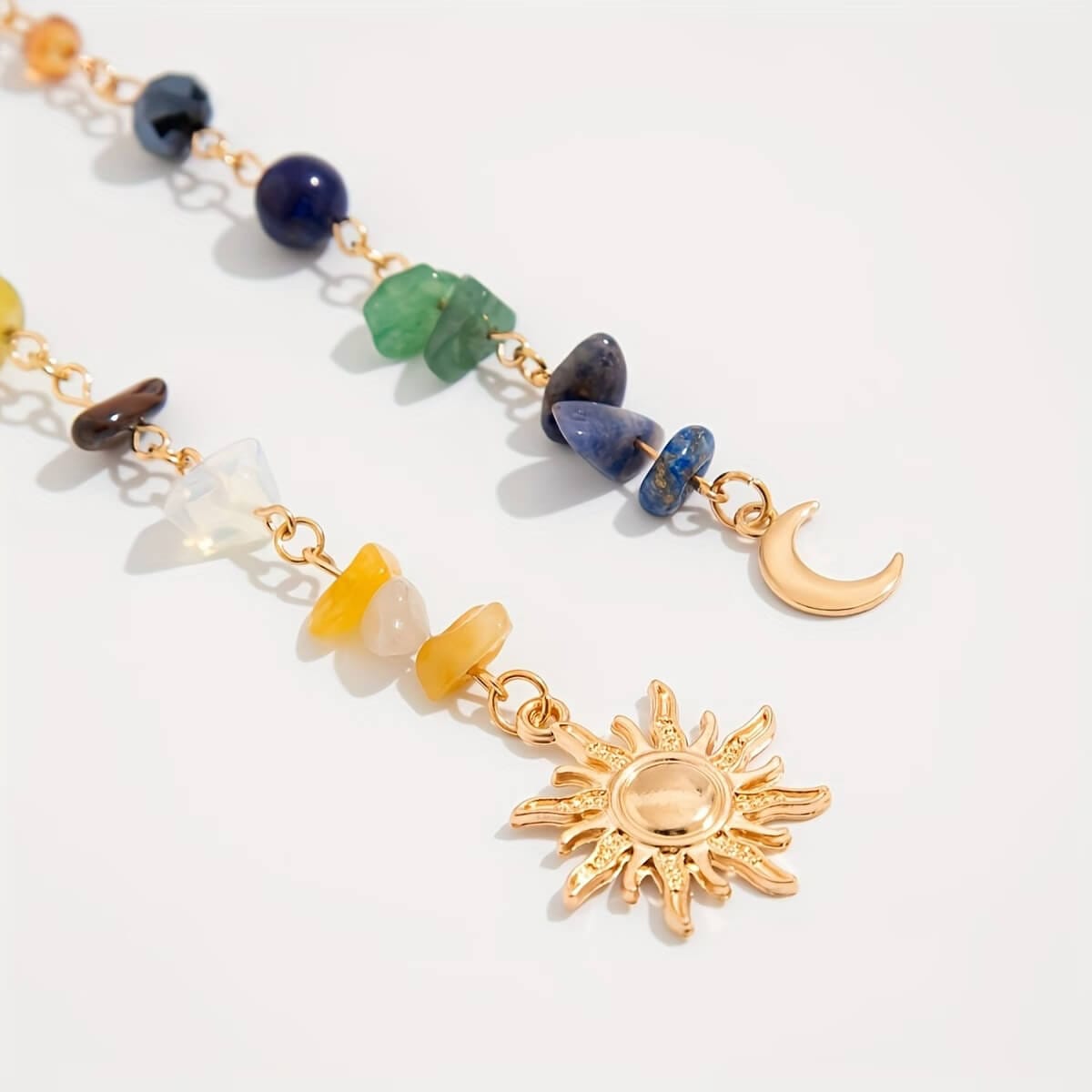 2Pcs/Set Mixed Crystal Chips Tassel Braids Hair Accessory - Afbeelding 9