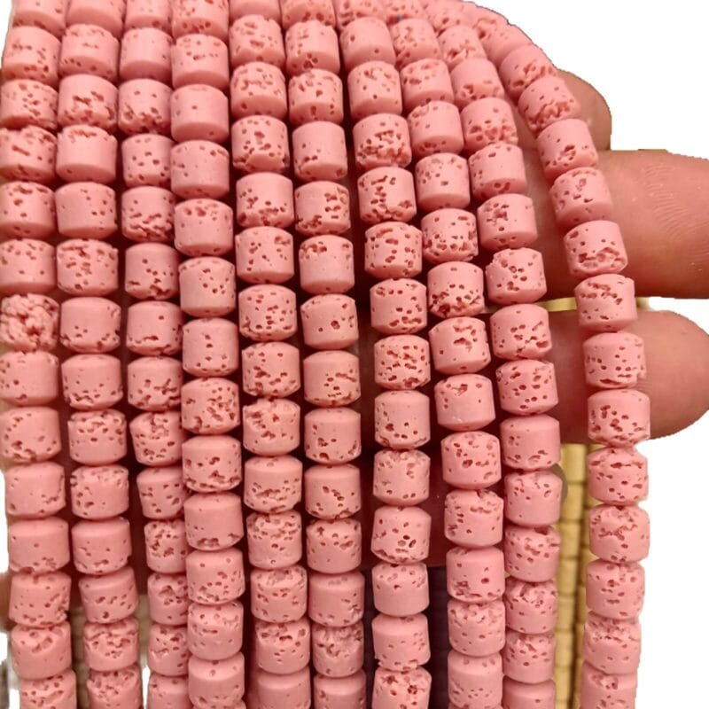 6mm Lava Rock Beads Collections pink