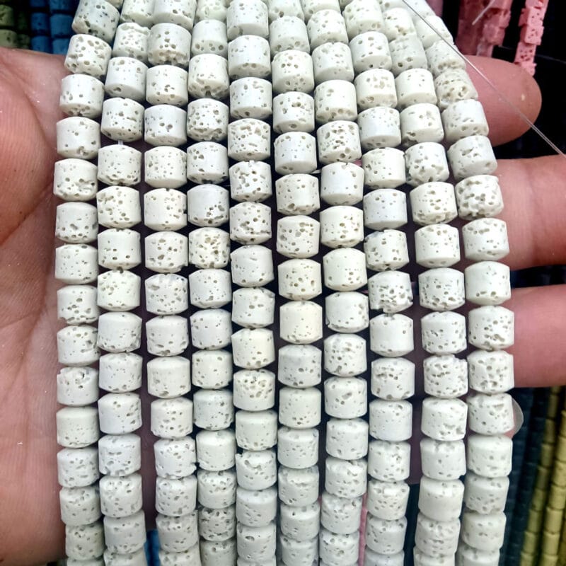 6mm Lava Rock Beads Collections beige