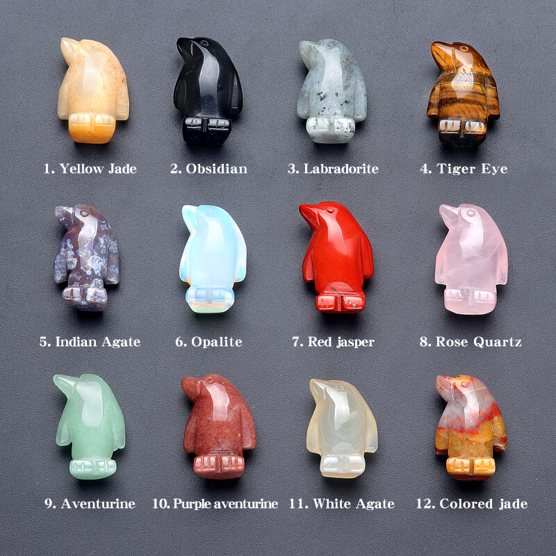 عرض بديل لـ 1Pc Cute Penguin Crystal Animal Sculptures Bulk