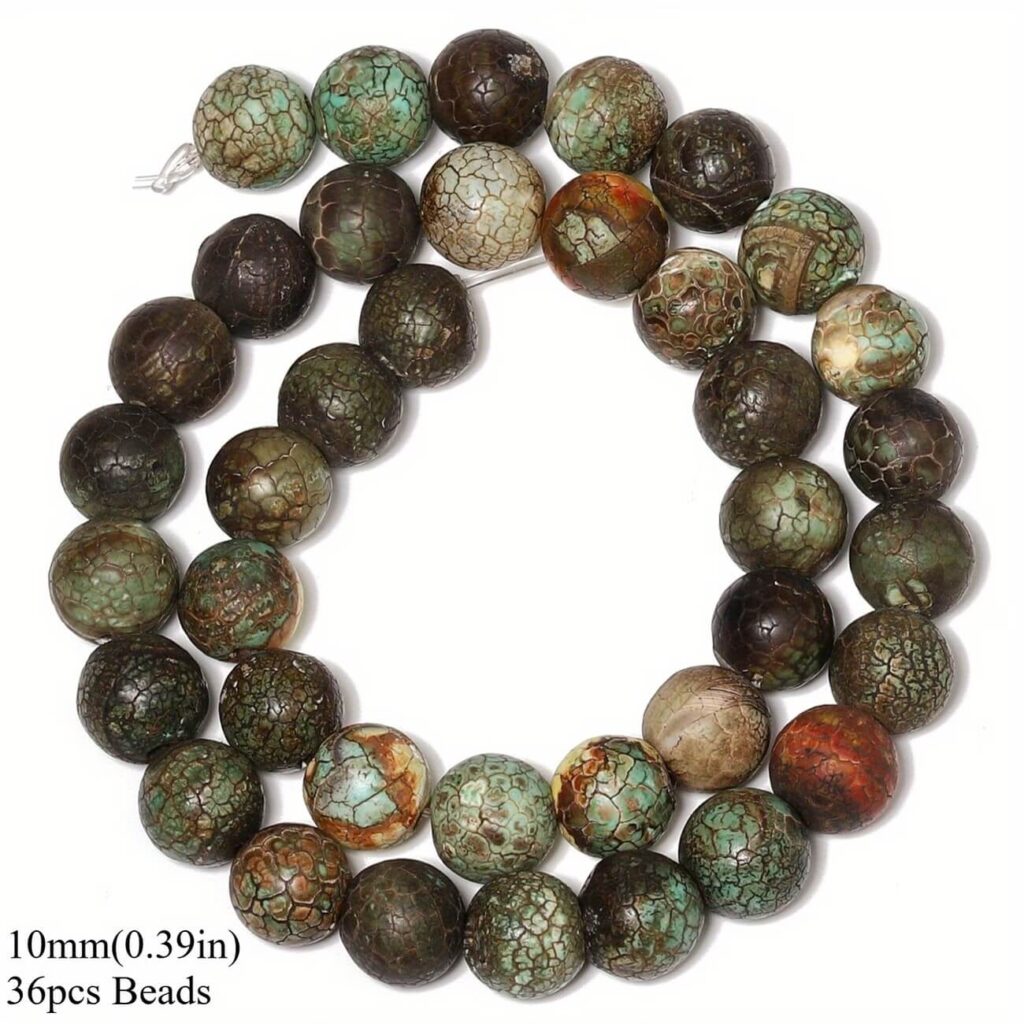 6810mm Brown and Green Agate Beads for Jewelry DIY 1